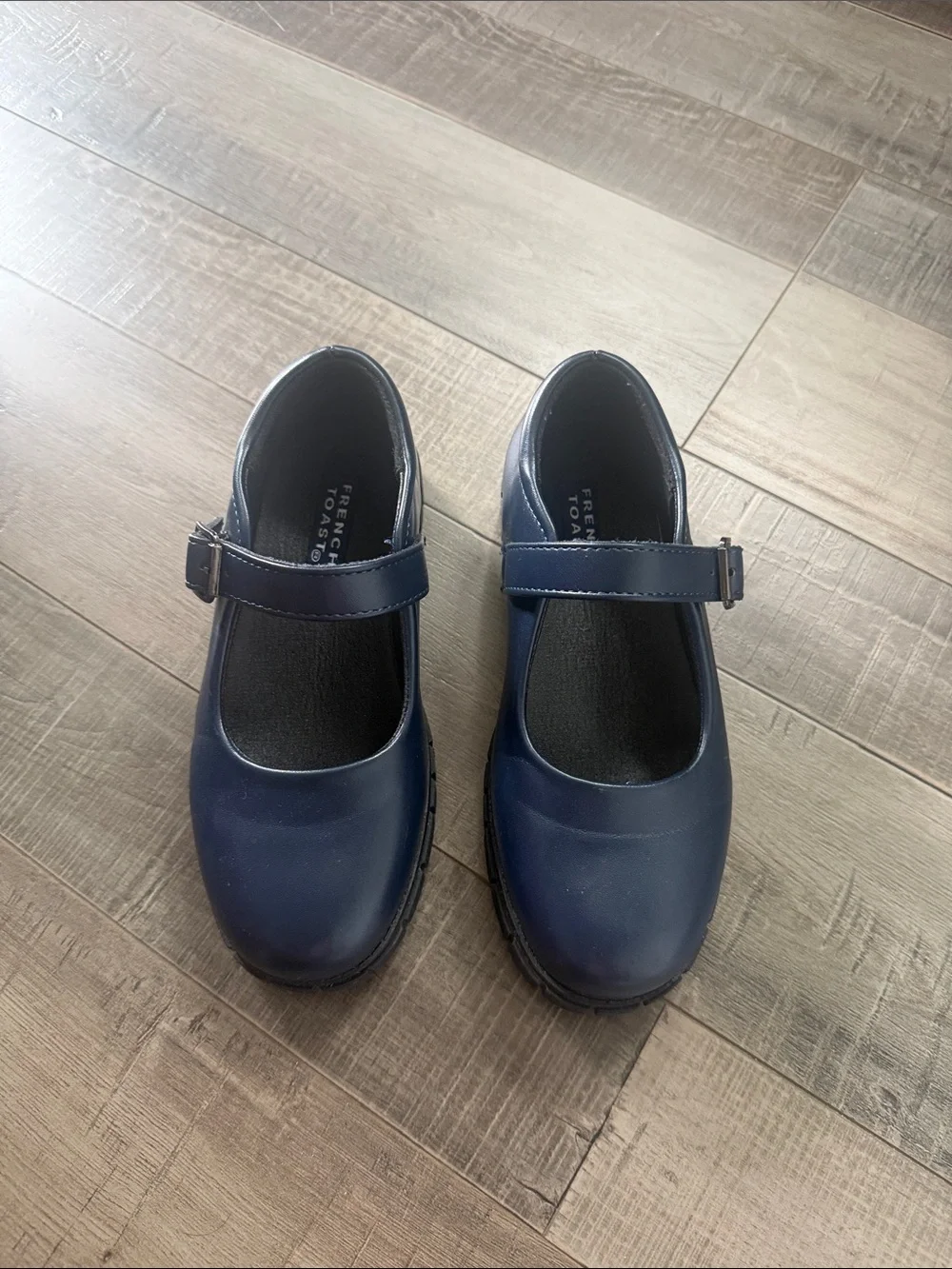 French Toast Navy Mary Jane School Shoes with Adjustable Strap